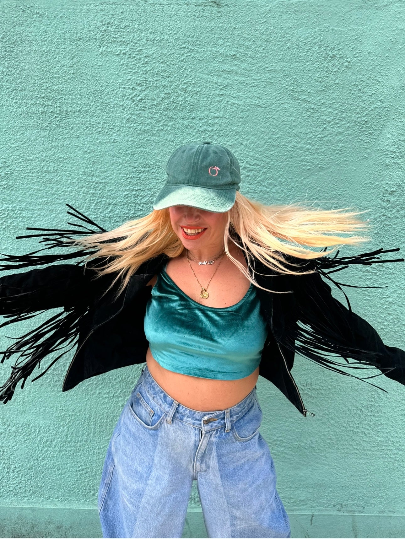 Silky lined baseball cap