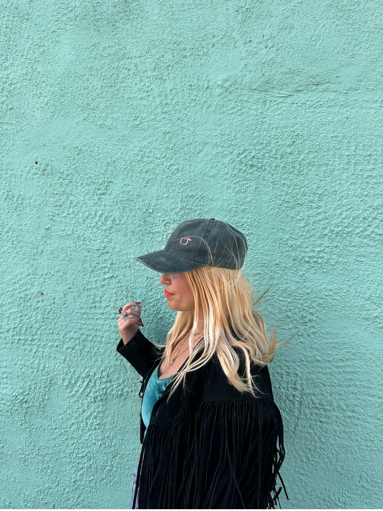 Silky lined baseball cap