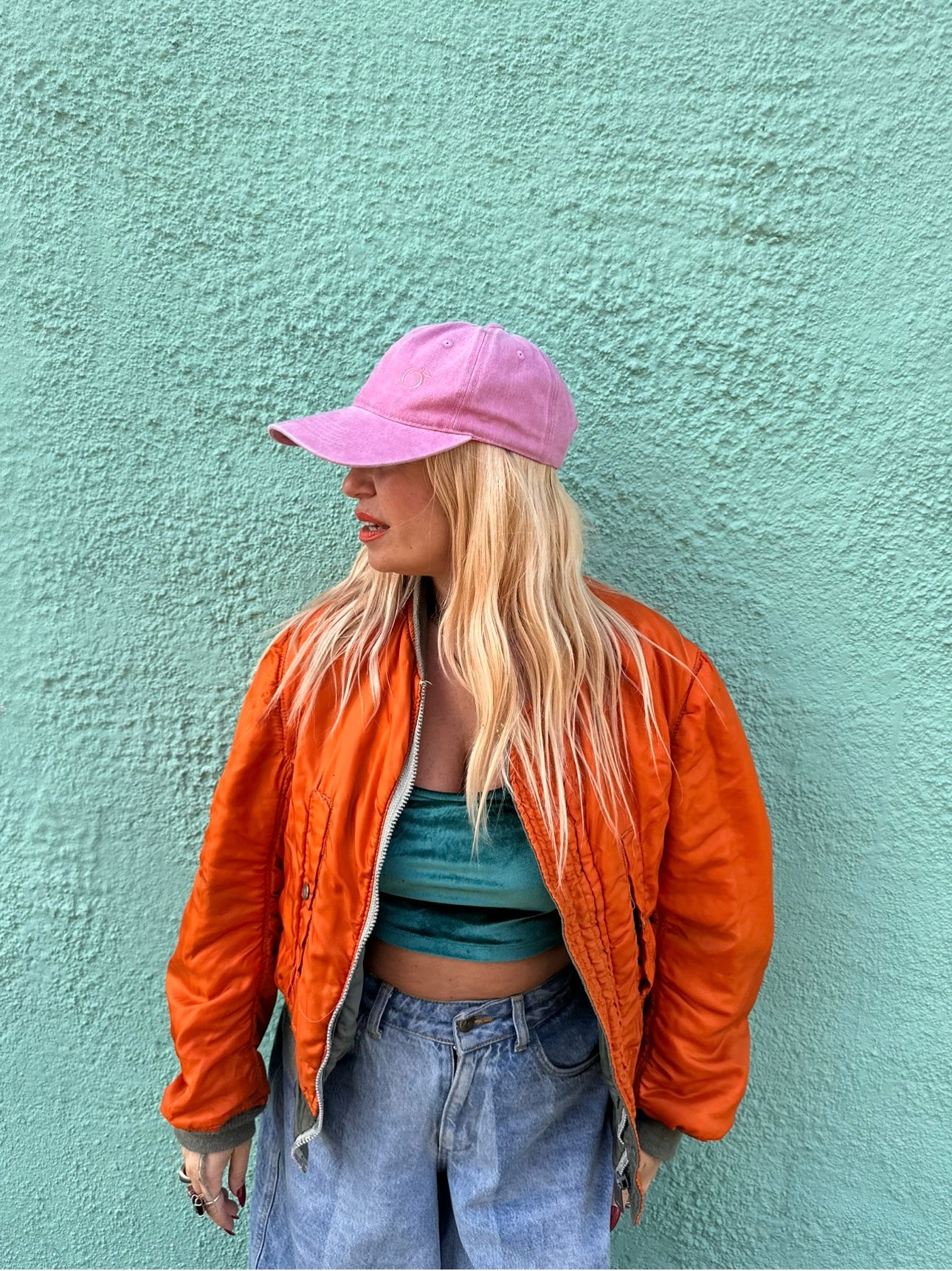 Silky lined baseball cap