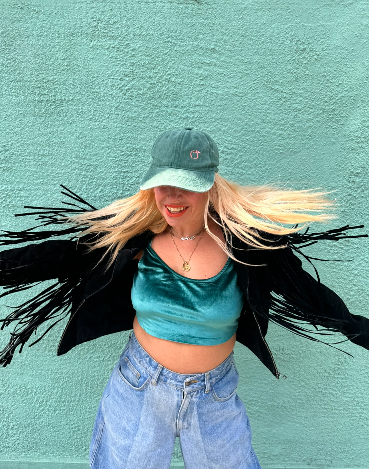 Silky lined baseball cap
