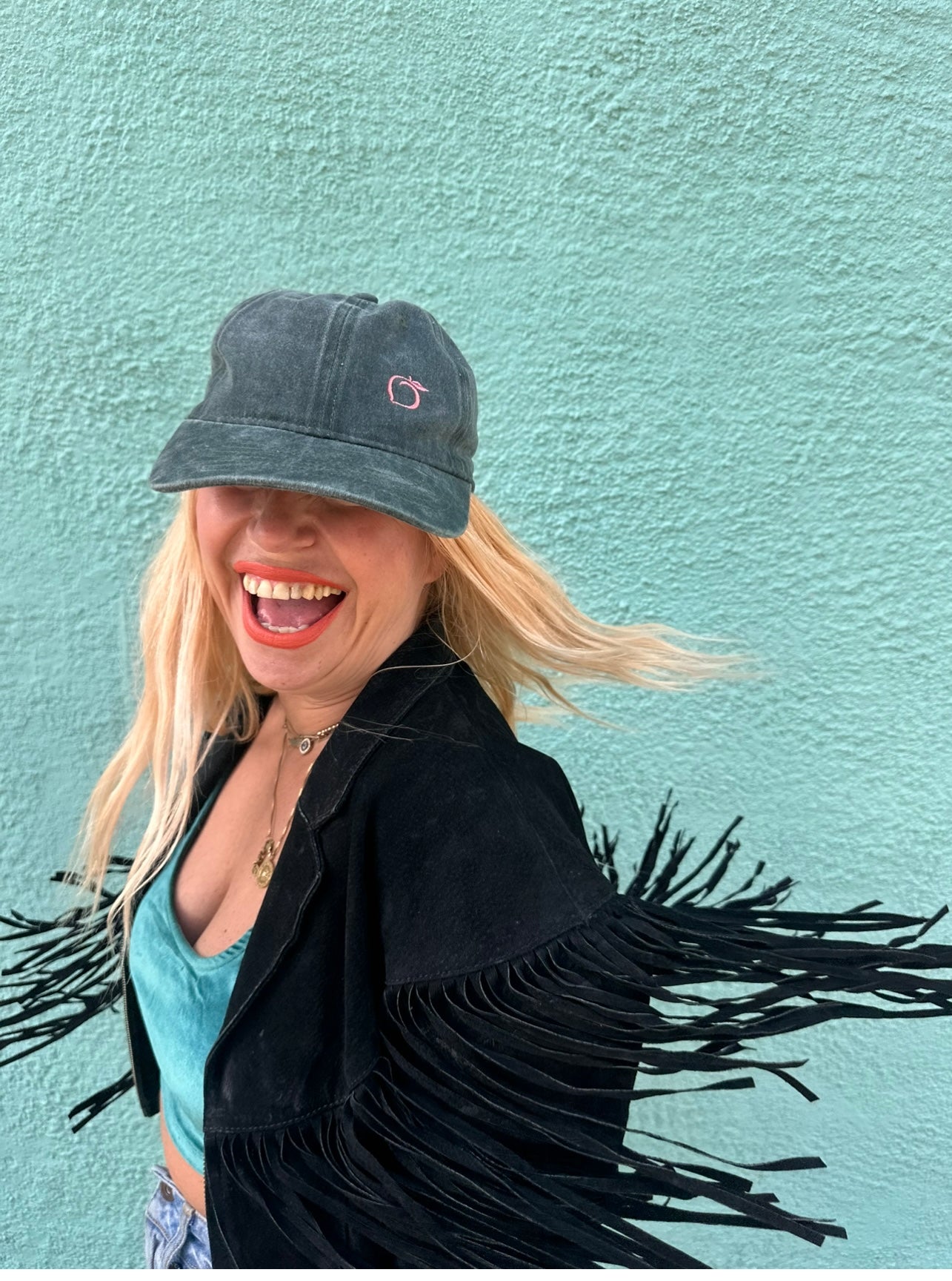 Silky lined baseball cap