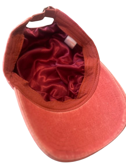 Silky lined baseball cap